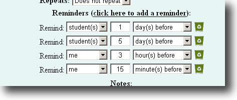 Tutor Calendar - Lesson Reminders